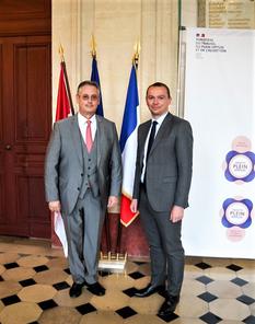 Christophe Robino et Olivier Dussopt, Ministre du Travail français. ©DR - Christophe Robino and Olivier Dussopt, French Minister of Labour. ©DR