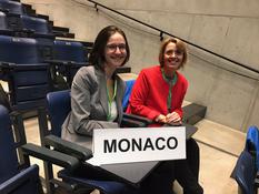 Délégation monégasque OMS - H.E. Ms. Carole Lanteri, Ambassador, Permanent Representative of the Principality to the United Nations Office in Geneva and Chrystel Chanteloube, Third Secretary © DR