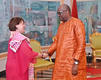 Mission Burkina - Isabelle Rosabrunetto, Director General of the Ministry of Foreign Affairs and Cooperation and H.E. Mr Roch Marc Christian Kabore, President of Burkina Faso  ©DIRCOM:Présidence du Faso