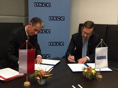 Monaco OSCE 2017 - M. Gilles Tonelli, Conseiller de Gouvernement-Ministre des Relations Extérieures et de la Coopération et M. Thomas Greminger, Secrétaire général de l’OSCE ©dr