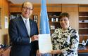 OMI - M. Kitack Lim, Secrétaire général de l'Organisation maritime internationale (OMI) et Mme Isabelle Rosabrunetto, Représentant permanent de Monaco auprès de l'OMI ©DR OMI - M. Kitack Lim, Secrétaire général de l'Organisation maritime internationale (OMI) et Mme Isabelle Rosabrunetto, Représentant permanent de Monaco auprès de l'OMI ©DR