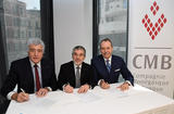 Partenariat CMB DENJS - From left to right:  Etienne Franzi, President of the CMB, Patrice Cellario, Minister of Interior and Werner Peyer, Managing Director of the CMB.  ©Government Communication Department/Manuel Vitali