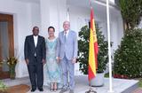 Réception Espagne 1 - H.E. Mr Jean-Luc Van Klaveren, Ambassador of Monaco to Spain, his wife and the Ambassador of South Africa to Spain ©DR