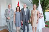 Réception Espagne - H.E. Mr Jean-Luc Van Klaveren, Monaco’s Ambassador to Spain, his wife, the husband of Hungary's Ambassador to Spain and Her Excellency the Ambassador of Hungary to Spain 