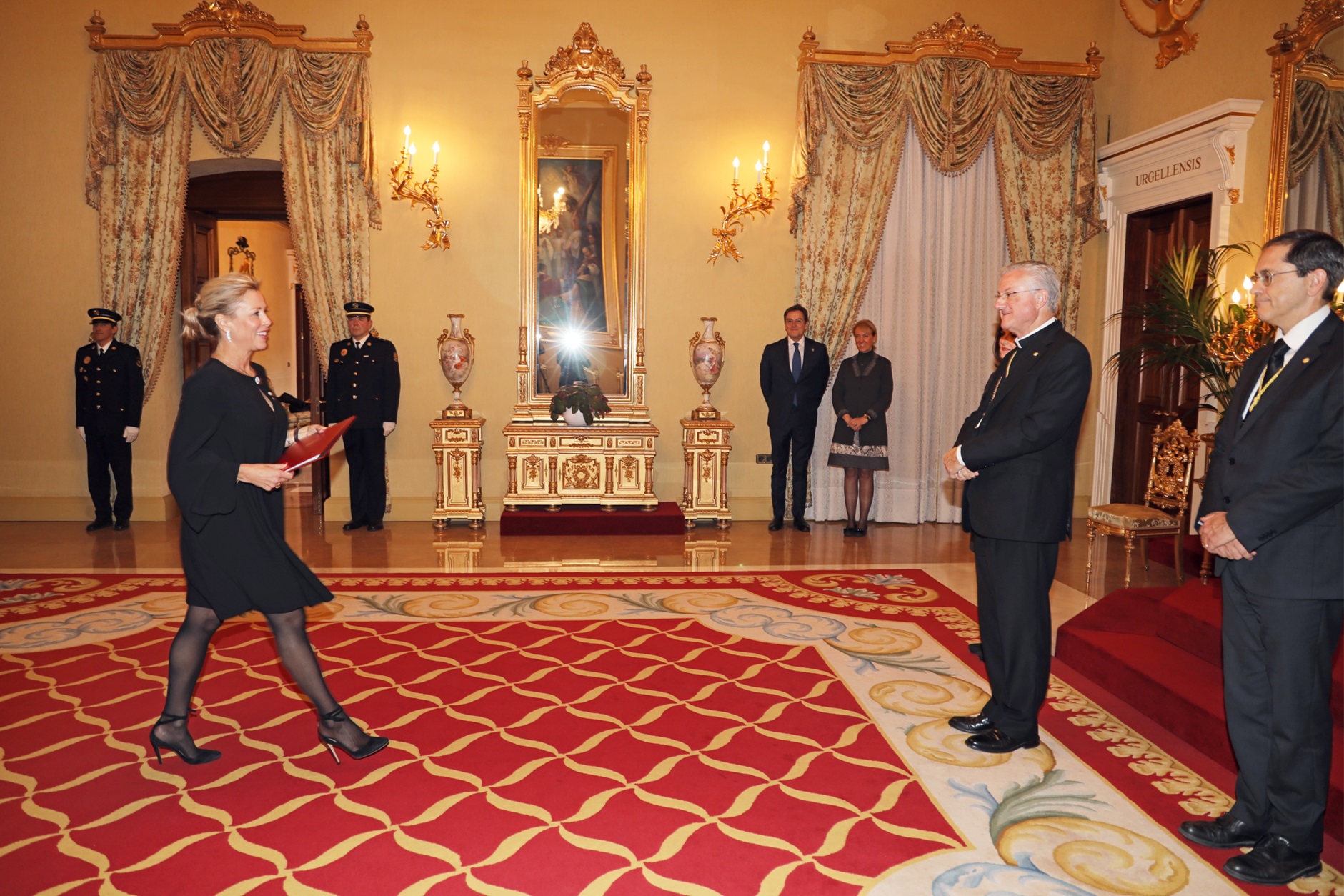 H.E. Ms Valérie Bruell-Melchior presents her letters of credence to the Episcopal Co-Prince of Andorra