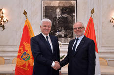 Visite Montenegro - S.E. M. Dusko Markovic, Premier Ministre du Monténégro et S.E. M. Serge Telle, Ministre d'Etat @Direction de la Communication/Charly Gallo