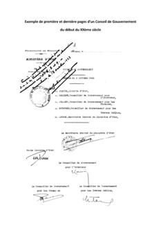 Archives - pages de conseil de Gouvernement - Exemple de première et dernière page d'un Conseil de Gouvernement du début du XXeme siècle.
