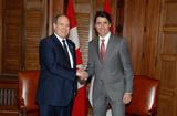 Visite Souverain Canada - H.S.H. the Sovereign Prince meets Canadian Prime Minister Justin Trudeau © Prince’s Palace/Frédéric Nebinger 