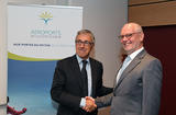 ACA aéroport - Giovanni Castellucci, Managing Director of Atlantia S.p.A., and Serge Telle, Minister of State © Manuel Vitali – Government Communication Department