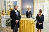 Accréditation Ambassadeur des Pays-Bas - H.E. Ms. Isabelle Berro-Amadeï and His Majesty King Willem Alexander of the Netherlands. © Jeroen van der Meyde