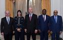 Accréditations Ambassadeurs 09-03-2020 - From left to right: H.E. Mr Clyde Kull, Ambassador of the Republic of Estonia; H.E. Ms Eva Descarrega Garcia, Ambassador of the Principality of Andorra; Mr Laurent Anselmi, Minister of Foreign Affairs and Cooperation; H.E. Mr Joao Bernardo de Miranda, Ambassador of the Republic of Angola; and H.E. Mr Hércules do Nascimento Cruz, Ambassador of the Republic of Cape Verde © Government Communication/Manuel Vitali Accréditations Ambassadeurs 09-03-2020 - From left to right: H.E. Mr Clyde Kull, Ambassador of the Republic of Estonia; H.E. Ms Eva Descarrega Garcia, Ambassador of the Principality of Andorra; Mr Laurent Anselmi, Minister of Foreign Affairs and Cooperation; H.E. Mr Joao Bernardo de Miranda, Ambassador of the Republic of Angola; and H.E. Mr Hércules do Nascimento Cruz, Ambassador of the Republic of Cape Verde © Government Communication/Manuel Vitali