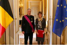 Ambassadeur Belgique - H.E. Ms Isabelle Berro-Amadeï presented her credentials as accredited Ambassador Extraordinary and Plenipotentiary to His Majesty the King of the Belgians ©DR