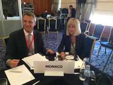 Conference in Sofia  - Caption:  H.E. Mr. Philippe Narmino and Ms. Brigitte Grinda-Gambarini © DR