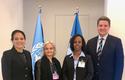 Conseil Administration PAM - From left to right: Virginia Villar-Arribas, WFP Country Director for Burundi; Martine Garcia-Mascarenhas, Deputy Permanent Representative to the FAO and WFP; Yordanos Seium-Pasquier, Senior Programme Manager in the Department of International Cooperation; and David Ryckembusch, WFP Chief of Technical Assistance, Private Sector Partnership and Innovation. ©DR Conseil Administration PAM - From left to right: Virginia Villar-Arribas, WFP Country Director for Burundi; Martine Garcia-Mascarenhas, Deputy Permanent Representative to the FAO and WFP; Yordanos Seium-Pasquier, Senior Programme Manager in the Department of International Cooperation; and David Ryckembusch, WFP Chief of Technical Assistance, Private Sector Partnership and Innovation. ©DR