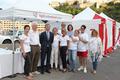 Fights Aids by night - Didier Gamerdinger, Minister of Health and Social Affairs, surrounded by the Fight Aids Monaco team and in the presence of Ms Béatrice Fresko-Rolfo, member of the National Council. © Frédéric Nebinger