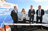 Inauguration Panneaux solaires MCB - From left to right: Frédéric Darnet, Director of the Monte-Carlo Bay; Marie-Pierre Gramaglia, Minister of Public Works, the Environment and Urban Development; Thomas Battaglione, Chief Executive Officer of SMEG, and Achour Daira, Technical Director of the Monte-Carlo Bay © Government Communication Department/Michael Alési