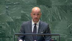 La Principauté réitère son soutien à l'AIEA devant l’Assemblée générale des Nations Unies - . Benjamin VALLI, Conseiller à la Mission permanente de Monaco © UNTV auprès de l’ONU à New York