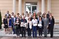 Les primés du Défi Solidaire  - Gilles Tonelli, Minister of Foreign Affairs and Cooperation with the prize-winners ©Government Communication Department/Charly Gallo 