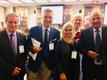 Monaco FAO - From left to right:  Mr. Othman Jarbaoui, Chairperson of the Scientific Advisory Committee on Fisheries, Mr. Stefano Cataudella, Chairperson of the GFCM, Ms. Martine Garcia-Mascarenhas, Deputy Alternate Representative to the FAO, Mr. François René, Chairperson of the Scientific Advisory Committee on Aquaculture and Mr. Abdellah Srour, Executive Secretary of the GFCM © DR