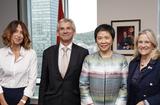 Monaco OACI - From left to right: Françoise Derout, CEO of Air Space Drone, Bruno Lassagne, Director of the Monaco Civil Aviation Authority, Dr Fang Liu, Secretary-General of the ICAO, and Dr Diane Vachon, Monaco’s Consul General in Montreal and Permanent Representative to the ICAO. © DR