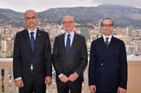 Monaco, San Marin et Andorre HD - Surrounding the Minister of State, from left to right, Mr Antoni Martí Petit and Mr Nicola Renzi © Charly Gallo/Government Communication Department