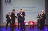 Prix du Numérique 2018-Monaco Business - Frédéric Genta presenting the first Digital Prize to Dr. Thierry Desjardins of Surgisafe for the Tamanoir project © Government Communication Department/Stéphane Danna