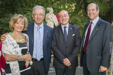 Réception Ambassade Italie 2016 -  From left to right: Mrs Fillon; H.E. Mr Robert Fillon, Ambassador of Monaco to Italy; H.E. Mr Cristiano Gallo and H.E. Mr Riccardo Guariglia, Chief of Diplomatic Protocol at the Italian Ministry of Foreign Affairs © DR