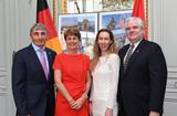 Réception annuelle Allemagne - From left to right: Mr Bernard Amadeï, H.E. Ms Isabelle Berro-Amadeï, Ms Anne Fantini, Counsellor at Monaco’s Embassy in Berlin, and Mr Lorenzo Ravano, First Counsellor at Monaco’s Embassy in Berlin. ©DR