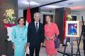 Réception Paris 2018 - H.E. Mr Claude Cottalorda, his wife and H.E. Ms Ségolène Royal © Cyril Bailleul