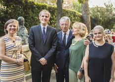Réception_Italie 2018 - From left to right: Ms Masset, H.E. Mr Christian Masset, France’s Ambassador to Italy, H.E. Mr Robert Fillon, Monaco’s Ambassador to Italy, Ms Mireille Fillon, Ms Martine Garcia-Mascarenhas, Second Secretary at the Monegasque Embassy in Italy © DR 