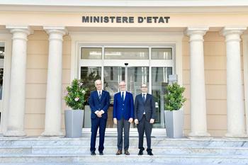 Réunion tripartie 07-2018 - Photo caption, from left to right: Antoni Marti Petit, Prime Minister of Andorra, Serge Telle, Minister of State of the Principality of Monaco, and Nicola Renzi, Minister of Foreign and Political Affairs and Justice of San Marino© Government Communication Department – Michael Alesi