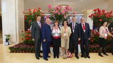 Rose Pekin - The Monegasque delegation: Ms. Marie-Pierre Gramaglia, Minister of Public Works, the Environment and Urban Development; H.E. Ms. Catherine Fautrier, Ambassador of Monaco to China, Mr. Yves Piaget, President of the Friends of the Princess Grace Rose Garden, Mr. Jean-Luc Puyo, Director of Urban Amenities, Mr. Anthony De Sevelinges and Mr. Georges Restellini from the Department of Urban Amenities.