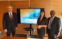 SICCFIN ONUDC Vienne - (from left to right) Mr. Philippe Boisbouvier, Miss Jenny Perrot and Dr. Alain Nkoyock - DR SICCFIN ONUDC Vienne - (from left to right) Mr. Philippe Boisbouvier, Miss Jenny Perrot and Dr. Alain Nkoyock - DR