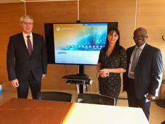 SICCFIN ONUDC Vienne - (from left to right) Mr. Philippe Boisbouvier, Miss Jenny Perrot and Dr. Alain Nkoyock - DR