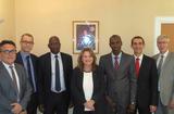 Visite CRF sénégalaise à Monaco - Marie-Pascale Boisson, SICCFIN Director, surrounded by the Senegalese delegation and her colleagues. ©DR