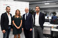 Voir la photo - Around H.E. Mr. Serge Telle, from left to right, Bruno Rodrigues, Director of Operations, Mireille Maccagno, Director of Strategic Projects and Steve Sasportas, General Manager. ©Direction de la Communication / Manuel Vitali